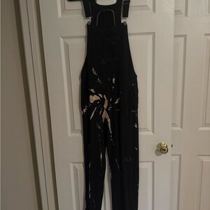 Pavement Black and Cream Overalls